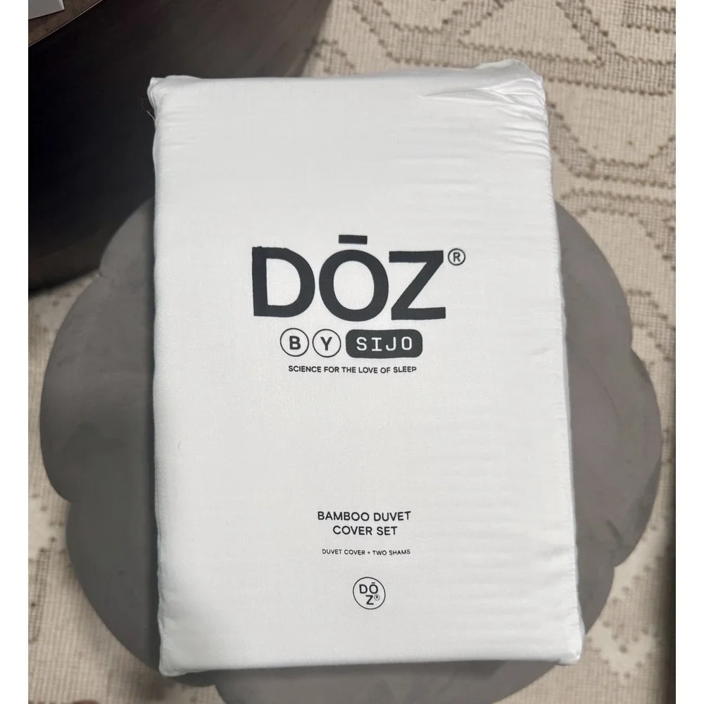 DOZ Duvet Cover Set, 100% Viscose Derived‎ from Bamboo, Organically Grown, Snow